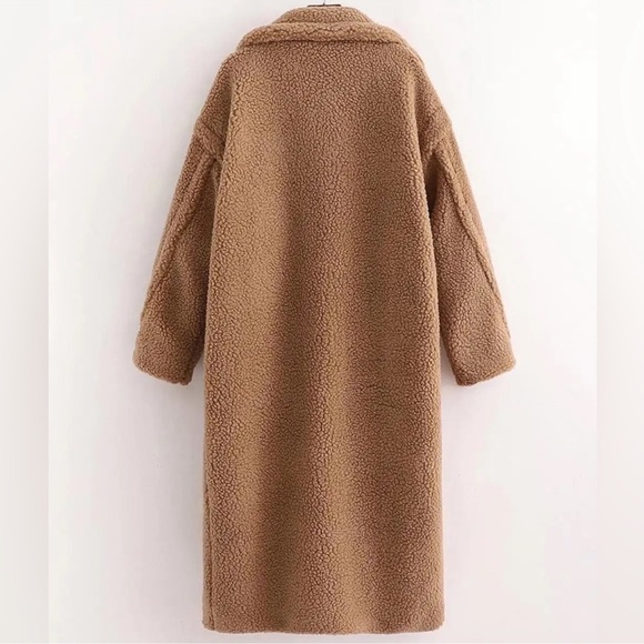 Brown Sherpa Teddy lined Coat - Picture 4 of 8